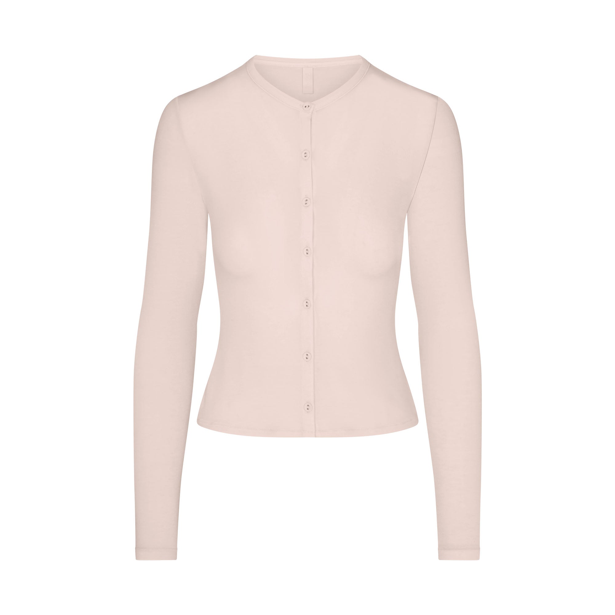 SHEER MODAL CARDIGAN | PRIMROSEFLAT ON A WHITE BACKGROUND | FLT