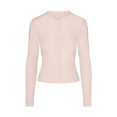 SHEER MODAL CARDIGAN | PRIMROSEFLAT ON A WHITE BACKGROUND | FLT
