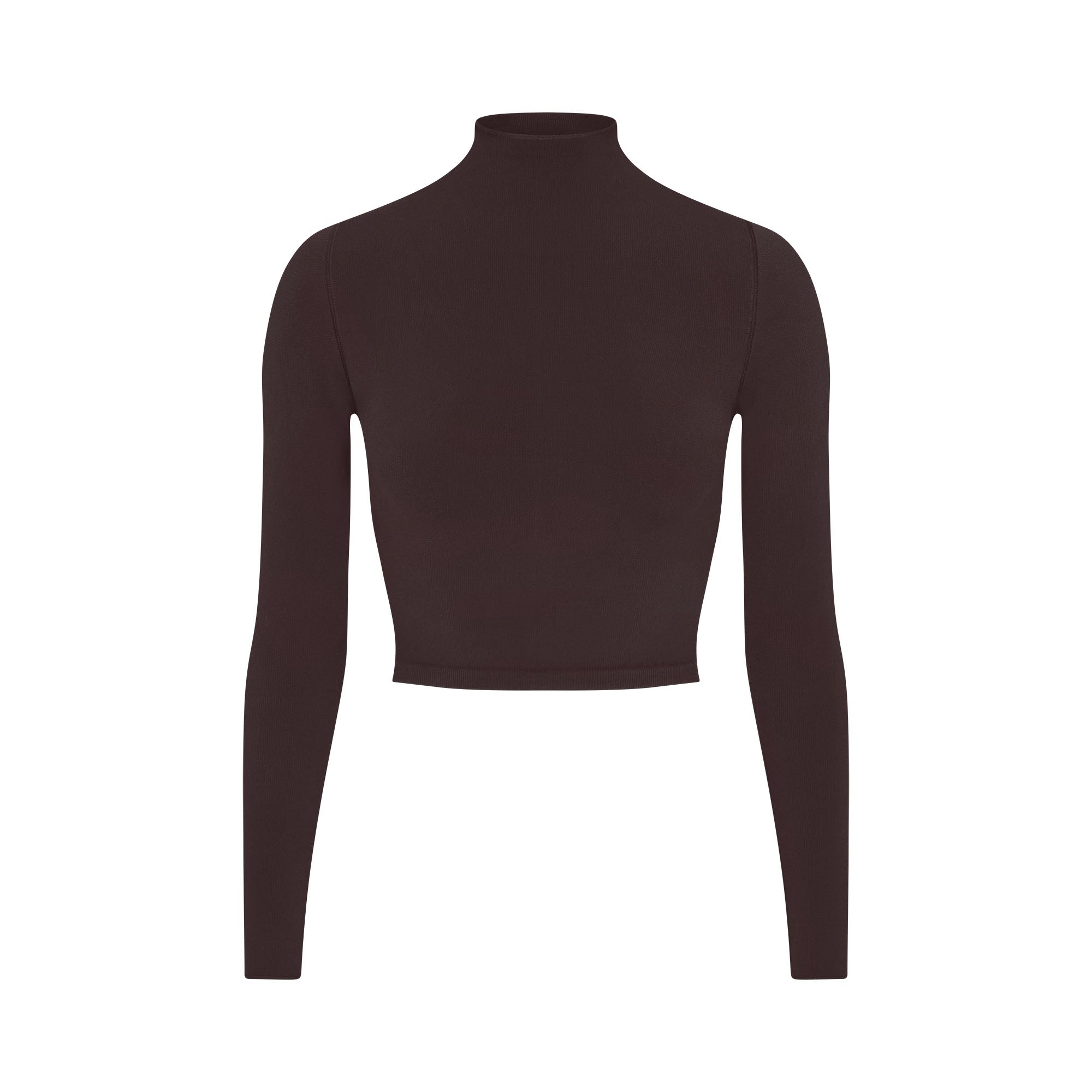 NikeSKIMS VINTAGE SEAMLESS MOCK NECK CROP TOP | PHOENIX FLAT ON A WHITE BACKGROUND | FLT