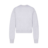 COTTON FLEECE CLASSIC CREWNECK | LIGHT HEATHER GREY (HOODIES, TOPS) LAYS FLAT ON A WHITE BACKGROUND | FLT