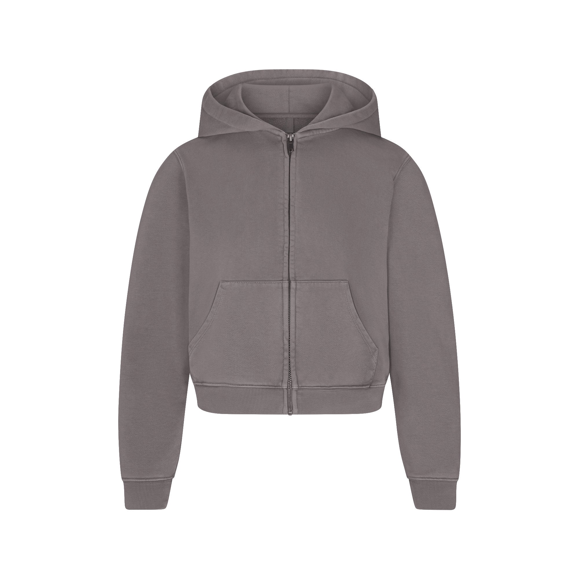 BOYFRIEND FLEECE ZIP UP HOODIE | SHADOW FLAT ON A WHITE BACKGROUND | FLT