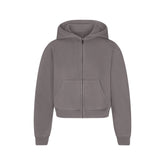 BOYFRIEND FLEECE ZIP UP HOODIE | SHADOW FLAT ON A WHITE BACKGROUND | FLT
