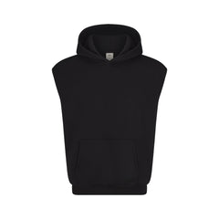FLEECE LOUNGE MENS SLEEVELESS HOODIE | WASHED ONYX | FLT@ | FOCUS: 0.0, 1.0, 0.9