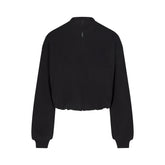 COTTON FLEECE BOMBER | ONYX FLAT ON A WHITE BACKGROUND | FLT