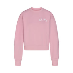 COTTON FLEECE CLASSIC CREWNECK | HALITE WITH SNOW LOGO FLAT ON A WHITE BACKGROUND | FLT