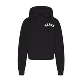 COTTON FLEECE CLASSIC HOODIE | ONYX SNOW ARCHED SKIMS LOGO ON A MODEL | FLT@ | FOCUS: 0.0, 1.0, 0.9