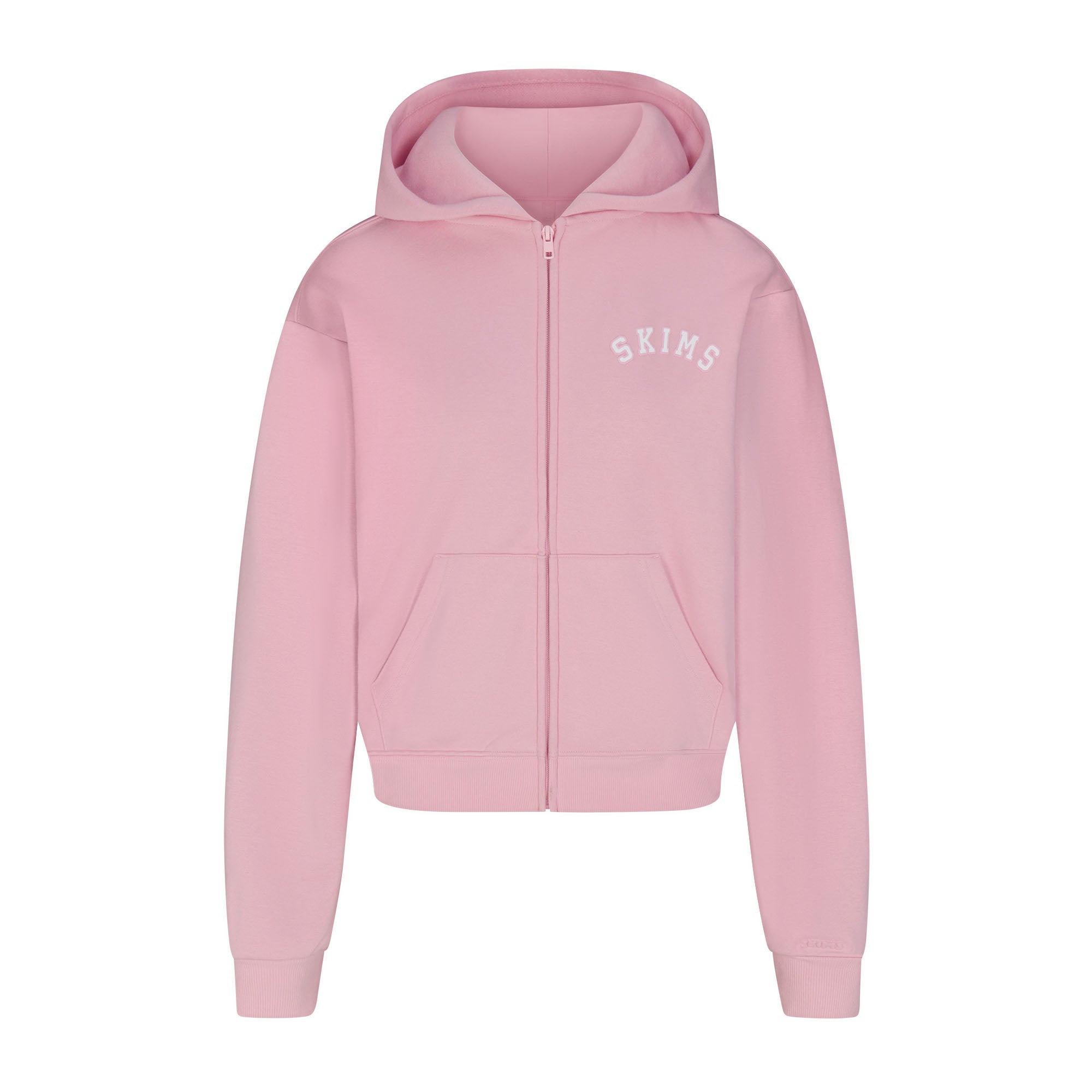 COTTON FLEECE LOGO CLASSIC ZIP UP HOODIE | HALITE WITH SNOW LOGO FLAT ON A WHITE BACKGROUND | FLT