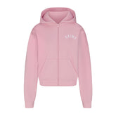 COTTON FLEECE LOGO CLASSIC ZIP UP HOODIE | HALITE WITH SNOW LOGO FLAT ON A WHITE BACKGROUND | FLT