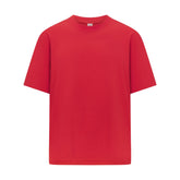 HEAVYWEIGHT COTTON MENS CLASSIC CREWNECK | WASHED RED FLAT ON A WHITE BACKGROUND | FLT
