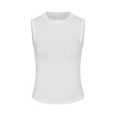 WORN IN JERSEY HIGH CREW TANK | SNOW FLAT ON A WHITE BACKGROUND | FLT