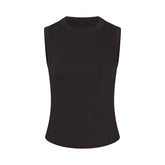 WORN IN JERSEY HIGH CREW TANK | WASHED ONYX FLAT ON A WHITE BACKGROUND | FLT