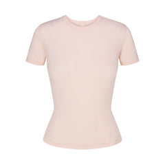 SHEER MODAL LONG T-SHIRT | PRIMROSE FLAT ON A WHITE BACKGROUND | FLT