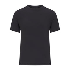 SKIMS COTTON MENS RIB T-SHIRT | ONYX FLAT ON A WHITE BACKGROUND | FLT