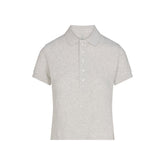 WORN IN JERSEY POLO | LIGHT HEATHER GREY FLAT ON A WHITE BACKGROUND | FLT