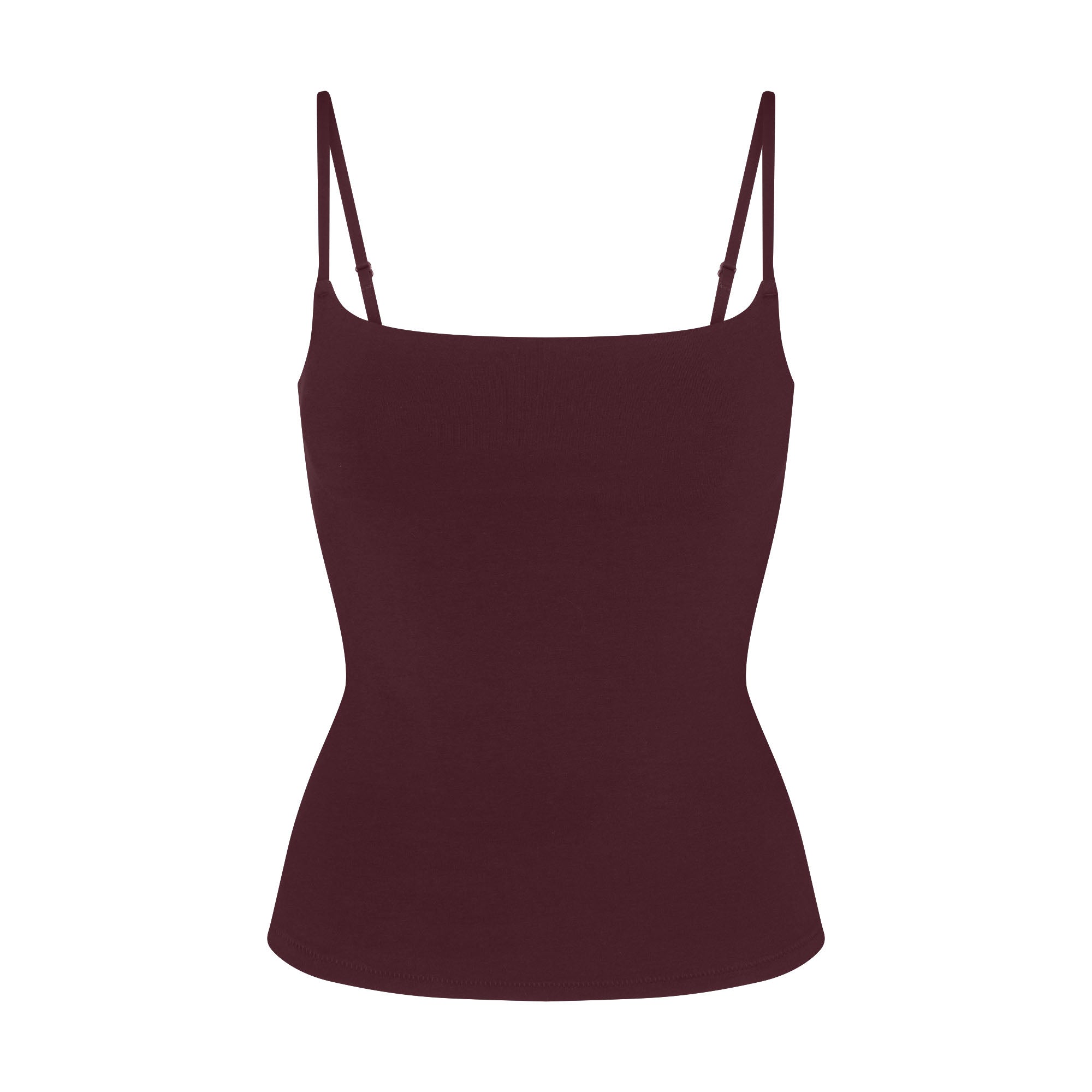 COTTON JERSEY SCOOP NECK CAMI | CURRANT FLAT ON A WHITE BACKGROUND | FLT
