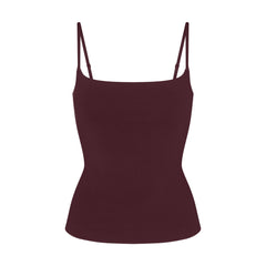COTTON JERSEY SCOOP NECK CAMI | CURRANT FLAT ON A WHITE BACKGROUND | FLT