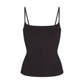 COTTON JERSEY SCOOP NECK CAMI | SOOT FLAT ON A WHITE BACKGROUND | FLT