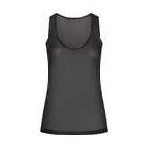 SLINKY KNIT SCOOP LONG TANK | OBSIDIAN FLAT ON A WHITE BACKGROUND | FLT