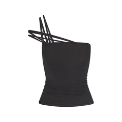 SHEER MODAL CONVERTIBLE TOP | ONYX FLAT ON A WHITE BACKGROUND | FLT