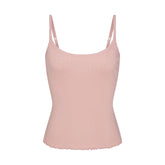 HEAVY POINTELLE CAMI | MORGANITE FLAT ON A WHITE BACKGROUND | FLT