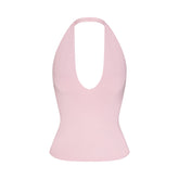 SMOOTH LAYERS HALTER TOP | PEONY FLAT ON A WHITE BACKGROUND | FLT