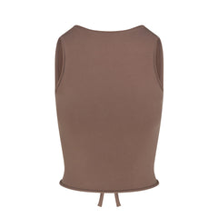 COTTON JERSEY TIE BACK TANK | AMETHYST FLAT ON A WHITE BACKGROUND | FLT