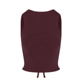 COTTON JERSEY TIE BACK TANK | CURRANT FLAT ON A WHITE BACKGROUND | FLT