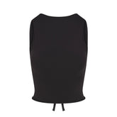 COTTON JERSEY TIE BACK TANK | SOOT FLAT ON A WHITE BACKGROUND | FLT