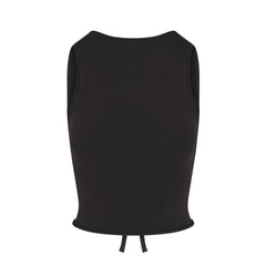 COTTON JERSEY TIE BACK TANK | SOOT FLAT ON A WHITE BACKGROUND | FLT