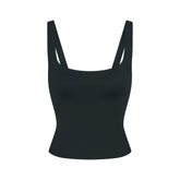 NikeSKIMS MATTE SQUARE NECK TANK | DARK TEAL FLAT ON A WHITE BACKGROUND | FLT