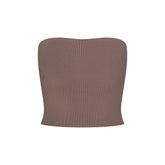 REFINED KNIT TUBE TOP | AMETHYST FLAT ON A WHITE BACKGROUND | FLT
