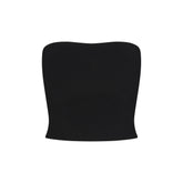 REFINED KNIT TUBE TOP | OBSIDIAN FLAT ON A WHITE BACKGROUND | FLT