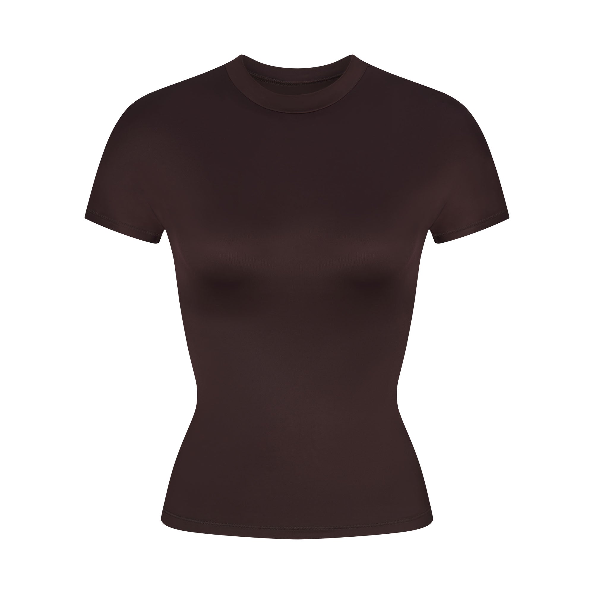NikeSKIMS SHINE SHORT SLEEVE MOCK NECK TOP | PHOENIX FLAT ON A WHITE BACKGROUND | FLT