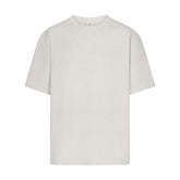 JERSEY LOUNGE MENS OVERSIZED T-SHIRT | CHALK HEATHER FLAT ON A WHITE BACKGROUND | FLT