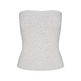 COTTON JERSEY TUBE TOP | LIGHT HEATHER GREY