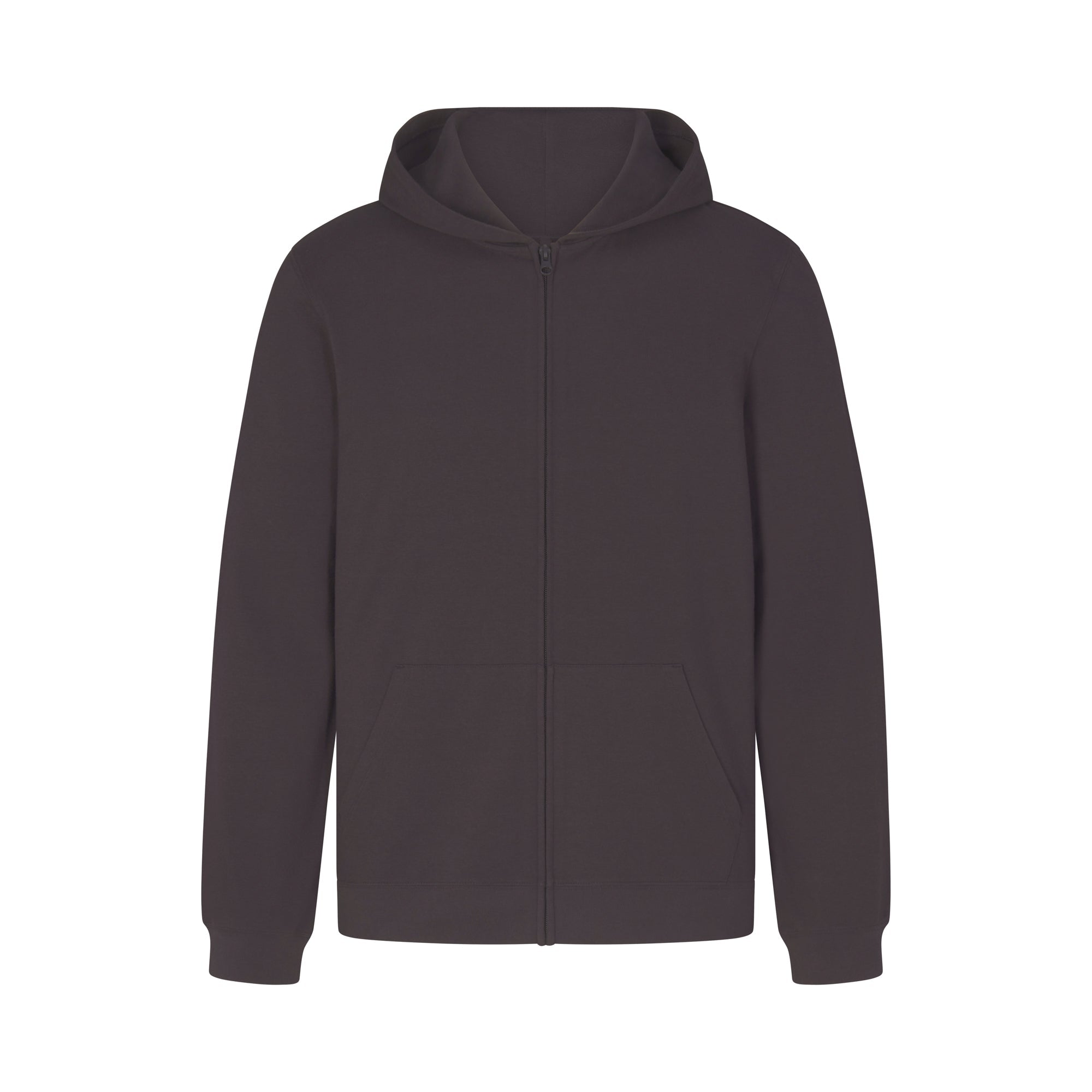 JERSEY LOUNGE MENS ZIP UP HOODIE | ASH (MENS HOODIES, MENS TOPS) LAYS FLAT ON A WHITE BACKGROUND | FLT
