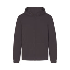 JERSEY LOUNGE MENS ZIP UP HOODIE | ASH (MENS HOODIES, MENS TOPS) LAYS FLAT ON A WHITE BACKGROUND | FLT