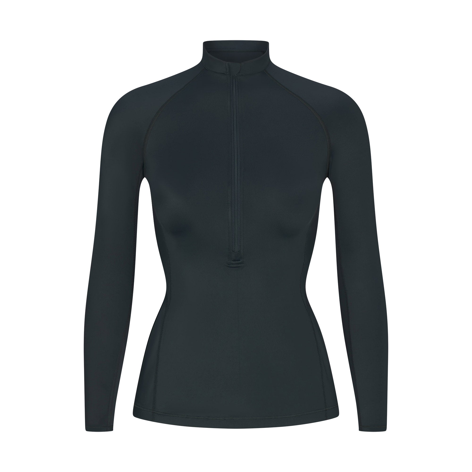 NikeSKIMS SHINE LONG SLEEVE HALF ZIP | DARK TEAL FLAT ON A WHITE BACKGROUND | FLT