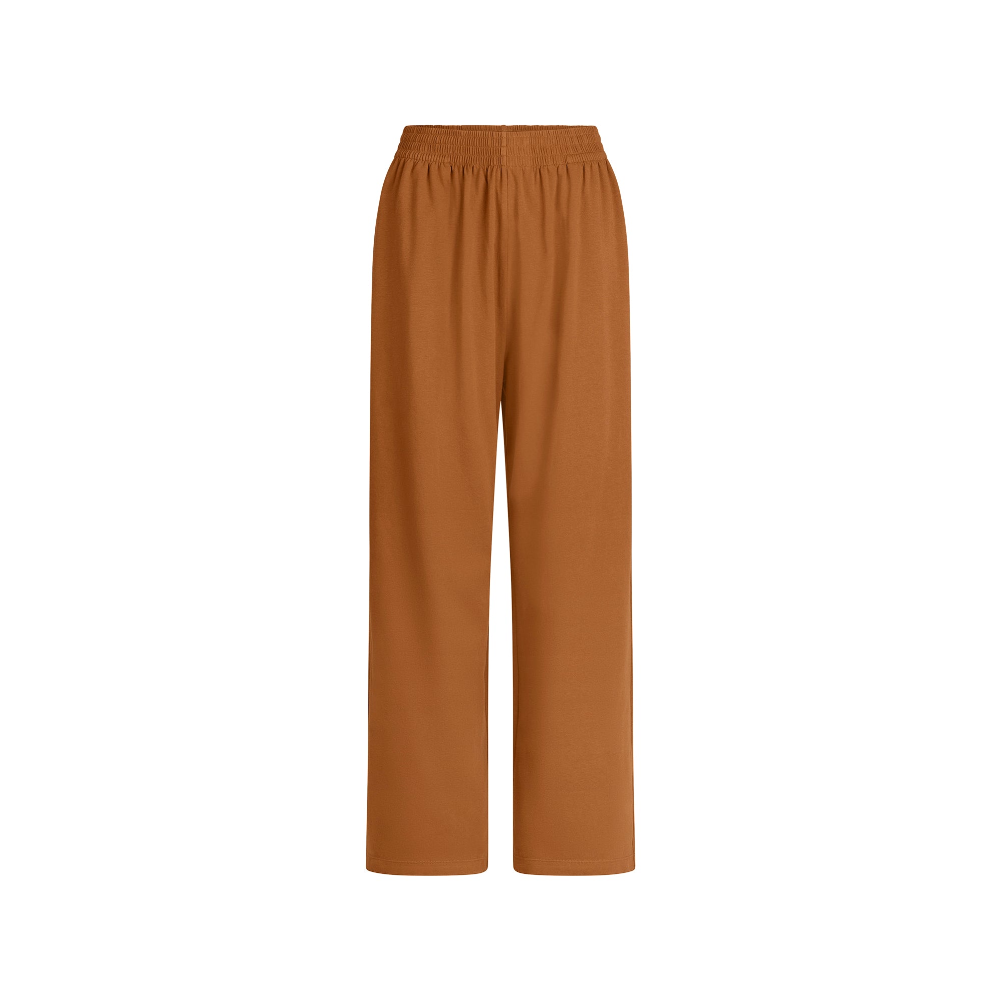 COTTON JERSEY WIDE LEG PANT | CHAI FLAT ON A WHITE BACKGROUND | FLT
