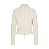 OUTDOOR FLEECE FITTED JACKET | ECRU FLAT ON A WHITE BACKGROUND | FLT