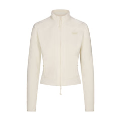 OUTDOOR FLEECE FITTED JACKET | ECRU FLAT ON A WHITE BACKGROUND | FLT