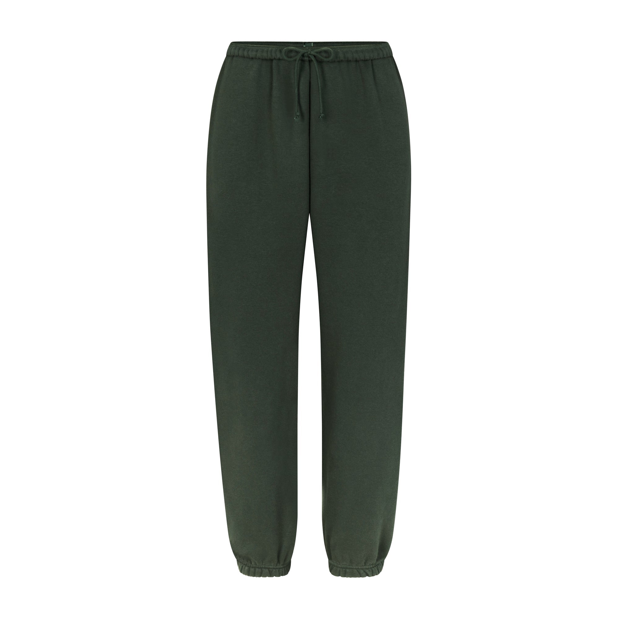 COTTON FLEECE JOGGER | SPRUCE (JOGGERS, BOTTOMS) LAYS FLAT ON A WHITE BACKGROUND