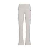 COTTON JERSEY LOGO FOLDOVER PANT | LHG ARCHED SKIMS PLAID & LAYS FLAT ON A WHITE BACKGROUND | FLT
