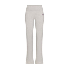 COTTON JERSEY LOGO FOLDOVER PANT | LHG ARCHED SKIMS PLAID & LAYS FLAT ON A WHITE BACKGROUND | FLT