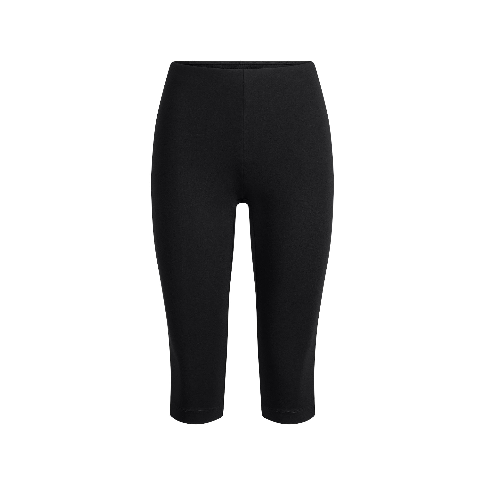 THE ESSENTIAL HIGH-WAISTED CAPRI | OBSIDIAN FLAT ON A WHITE BACKGROUND | FLT