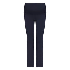 COTTON JERSEY MATERNITY FOLDOVER PANT | NAVY FLAT ON A WHITE BACKGROUND | FLT