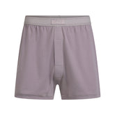 SKIMS COTTON MENS KNIT BOXER | ZINC FLAT ON A WHITE BACKGROUND | FLT