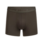 SKIMS STRETCH MENS 3" BOXER BRIEF | LODEN FLAT ON A WHITE BACKGROUND | FLT