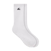 NikeSKIMS ACCESSORIES DRI-FIT PILATES GRIP CREW SOCK | SNOW FLAT ON A WHITE BACKGROUND