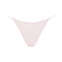 ULTRA FINE MESH STRING BIKINI | BARELY PINK FLAT ON A WHITE BACKGROUND | FLT